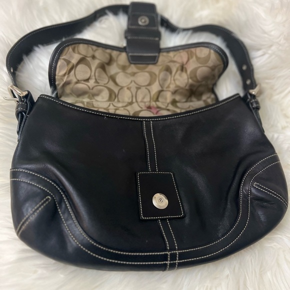 Vintage Coach black leather soho  Y2K bag 9248 - Picture 10 of 15